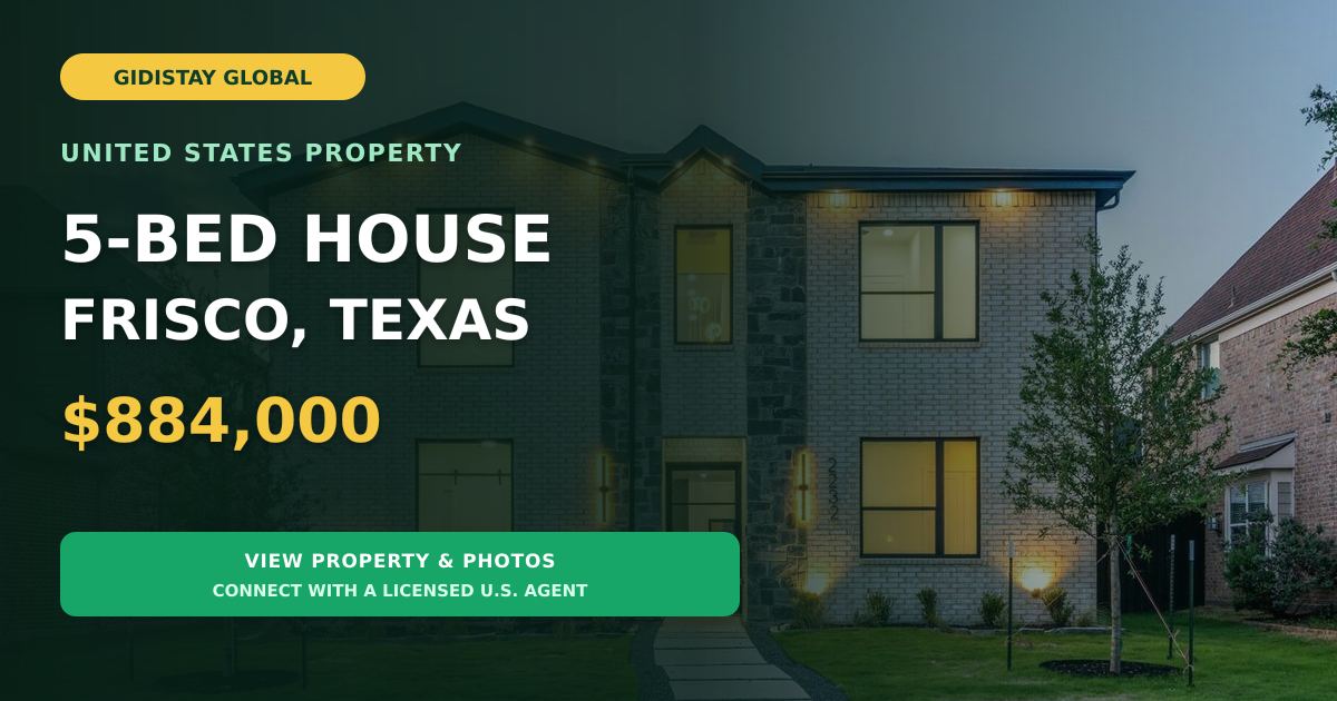 5 beds 4 baths Frisco Texas **Price Drop**