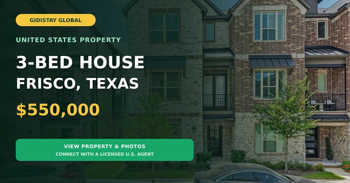 3 Beds 3 Baths Frisco Texas $550,000