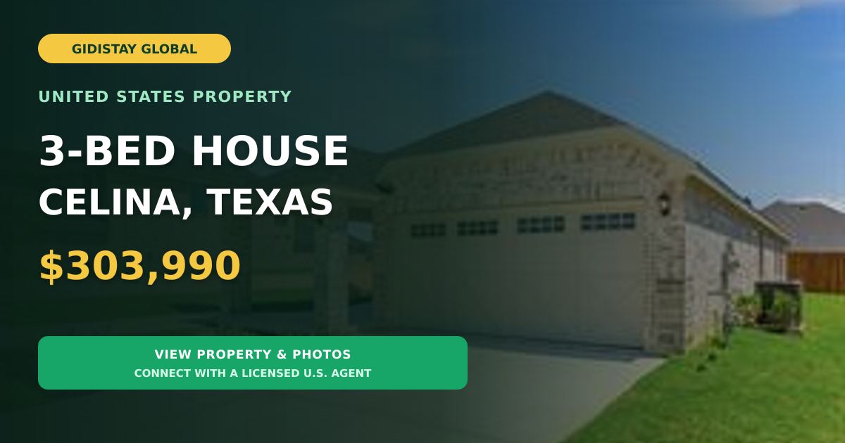 3 Beds 2 Bath Celina Texas **First Time Home Buyer** $303,990