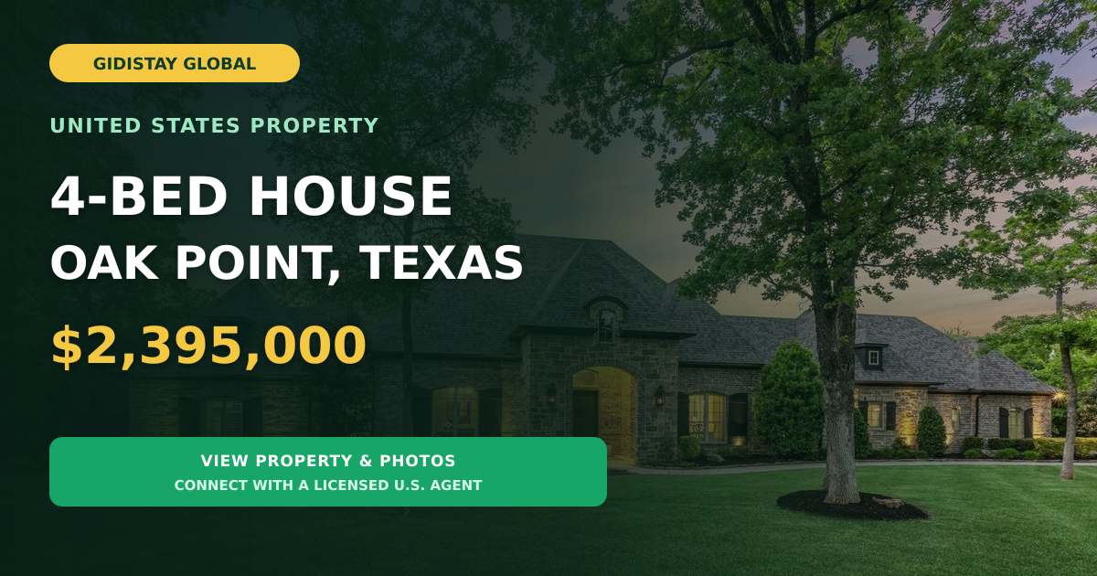 4-Bedroom House For Sale in Oak Point Texas 