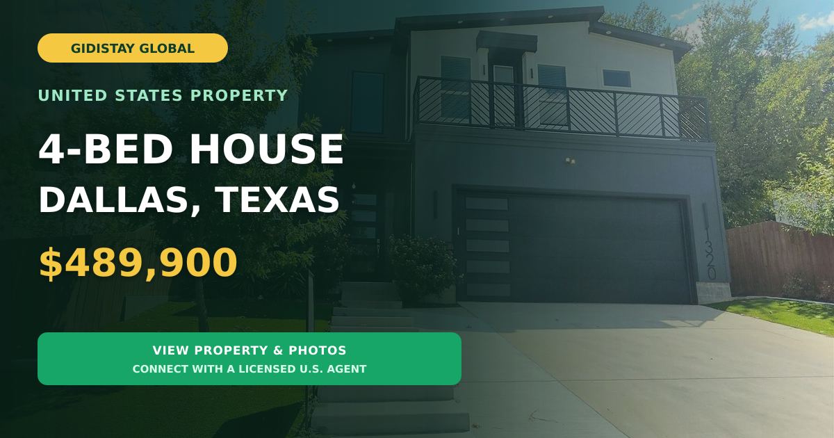 4 Beds 3 Baths Dallas Texas $489,900