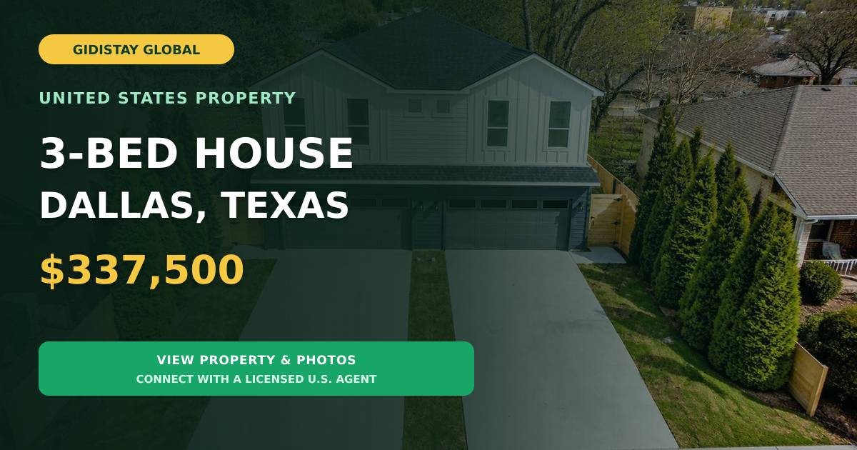 3 Beds 3 Baths Dallas Texas Duplex $337,500