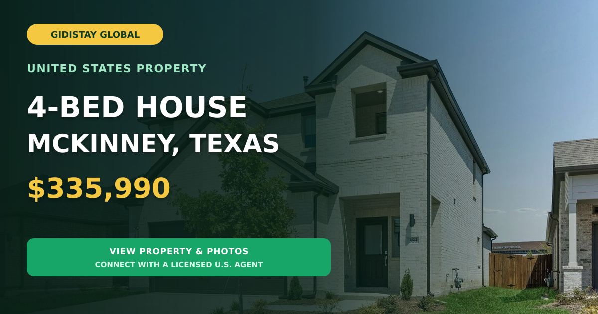 4-Bedroom 3 Baths Mckinney Texas $335,990 For Sale, United States