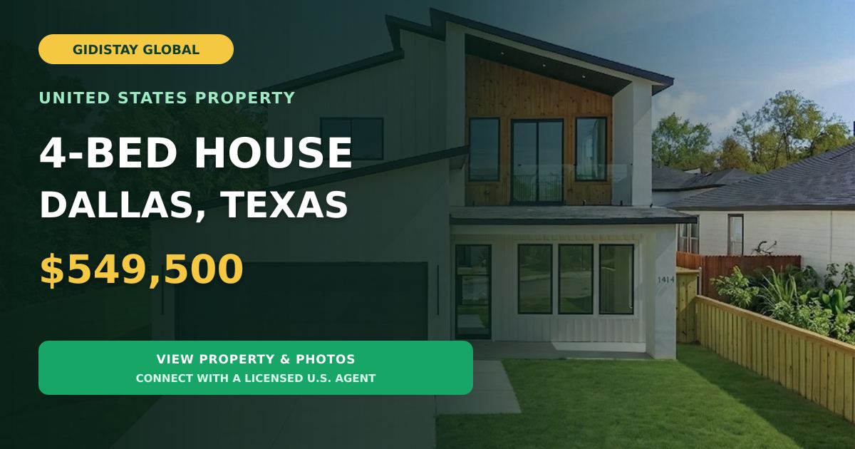 4-Bedroom 3 Baths Dallas Texas No HOA For Sale, United States