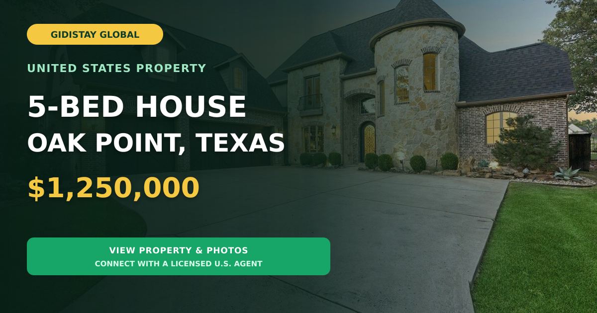 WHAT DOES $1.25 MILLION BUY IN OAK POINT, TEXAS? 5 Beds 5Baths