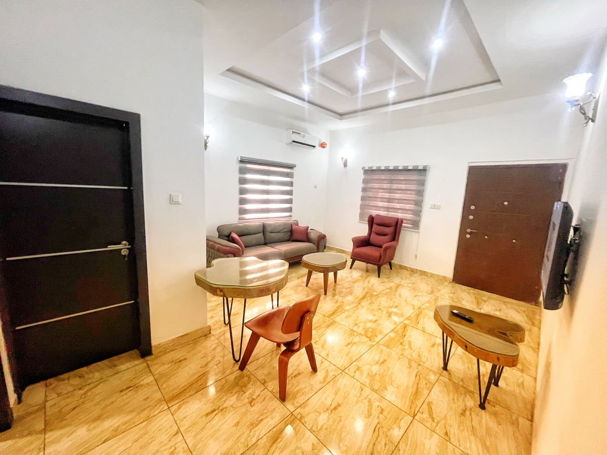 2 Bedroom Bungalow Apartment — ₦198,000/night | GidiStay — 2 bed resort in Ibadan, Oyo state (interior)