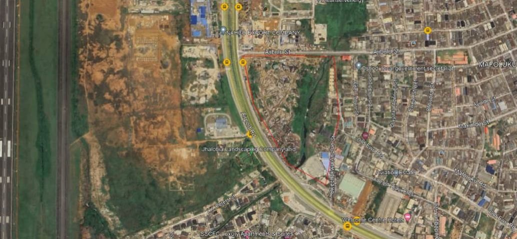 Acres of Land for Sale Along Airport Road, Mafoluku, Oshodi, Lagos — ₦35,000,000,000 | GidiStay — 1 bed land in Mafoluku, Oshodi, Lagos (main view)