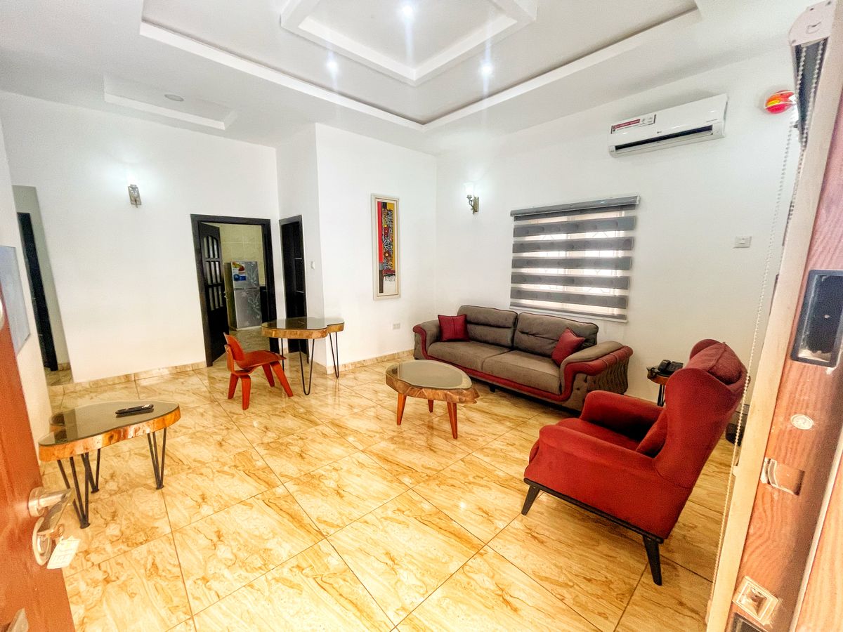 2 Bedroom Bungalow Apartment — ₦198,000/night | GidiStay — 2 bed resort in Ibadan, Oyo state (bedroom view)